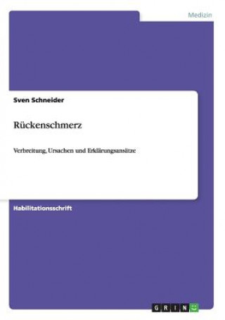 Kniha Ruckenschmerz Sven Schneider