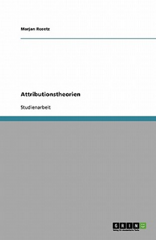 Knjiga Attributionstheorien Marjan Rosetz