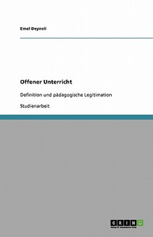 Книга Offener Unterricht Emel Deyneli