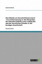 Könyv Etikette als Herrschaftsinstrument - Eine Untersuchung an den Beispielen der hoefischen Etikette unter Ludwig XIV. und der beruflichen Etikette in der Susanne Drews