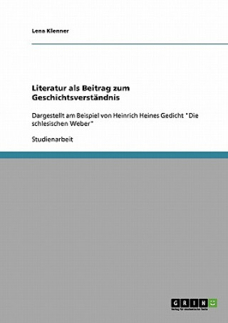 Kniha Literatur als Beitrag zum Geschichtsverstandnis Lena Klenner