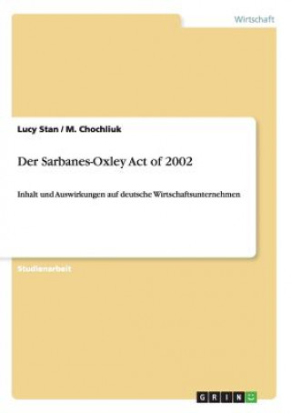 Książka Sarbanes-Oxley Act of 2002 Lucy Stan