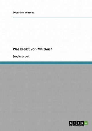 Carte Was bleibt von Malthus? Sebastian Wiesnet