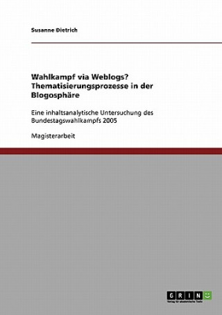 Carte Wahlkampf via Weblogs? Thematisierungsprozesse in der Blogosphare Susanne Dietrich