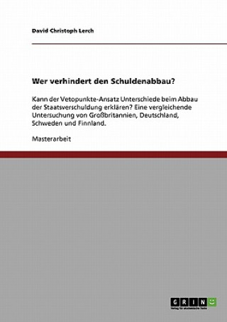 Buch Wer verhindert den Schuldenabbau? David Christoph Lerch