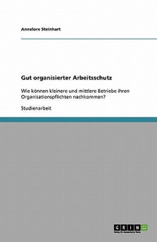 Kniha Gut organisierter Arbeitsschutz Annelore Steinhart