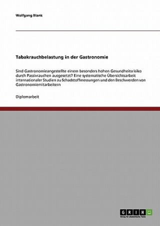 Carte Tabakrauchbelastung in der Gastronomie Wolfgang Blank