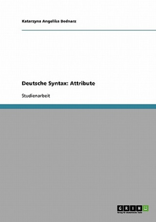 Kniha Deutsche Syntax Katarzyna Angelika Bednarz