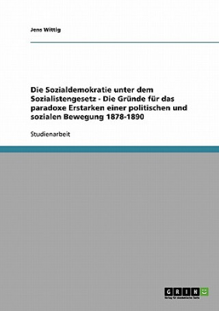Kniha Sozialdemokratie unter dem Sozialistengesetz - Die Grunde fur das paradoxe Erstarken einer politischen und sozialen Bewegung 1878-1890 Jens Wittig