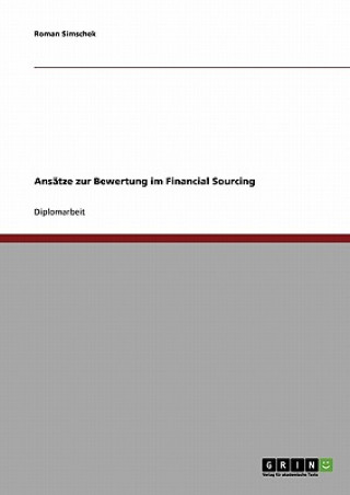 Kniha Ansätze zur Bewertung im Financial Sourcing Roman Simschek