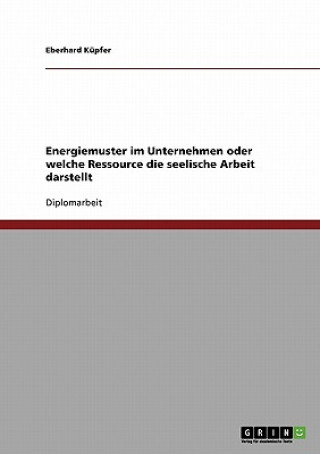 Carte Energiemuster im Unternehmen oder welche Ressource die seelische Arbeit darstellt Eberhard Küpfer