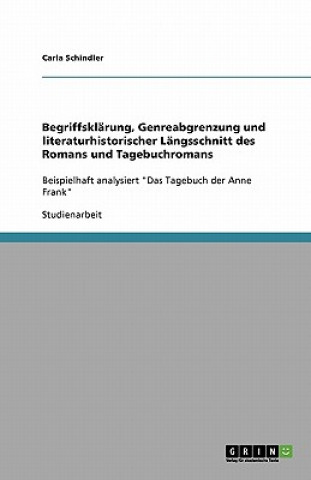 Książka Begriffsklarung, Genreabgrenzung und literaturhistorischer Langsschnitt des Romans und Tagebuchromans Carla Schindler