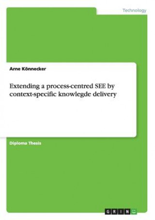 Book Extending a process-centred SEE by context-specific knowlegde delivery Arne Könnecker