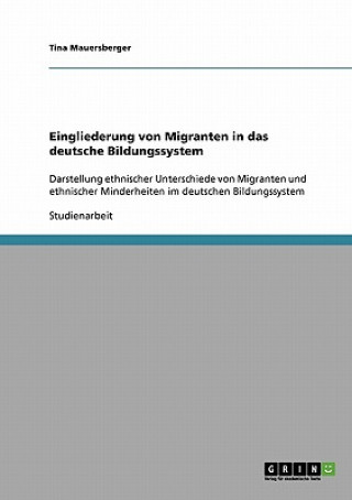 Książka Eingliederung von Migranten in das deutsche Bildungssystem Tina Mauersberger