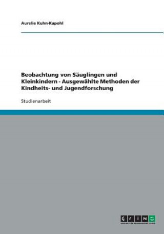 Carte Beobachtung Von S uglingen Und Kleinkindern - Ausgew hlte Methoden Der Kindheits- Und Jugendforschung Aurelie Kuhn-Kapohl