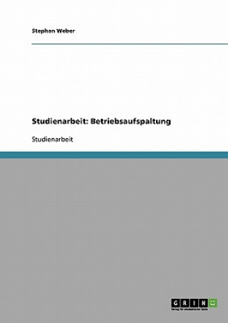 Könyv Studienarbeit Stephan Weber