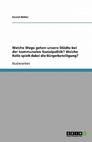 Kniha Welche Wege gehen unsere Städte bei der kommunalen Sozialpolitik? Welche Rolle spielt dabei die Bürgerbeteiligung? Daniel Müller