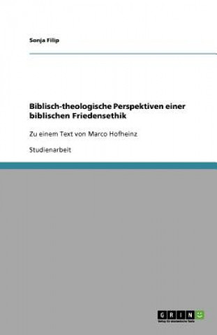 Книга Biblisch-theologische Perspektiven einer biblischen Friedensethik Sonja Filip