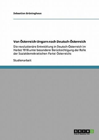Kniha Von OEsterreich-Ungarn nach Deutsch-OEsterreich Sebastian Brüninghaus