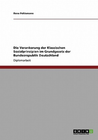 Könyv Verankerung der Klassischen Sozialprinzipien im Grundgesetz der Bundesrepublik Deutschland Rene Pehlemann