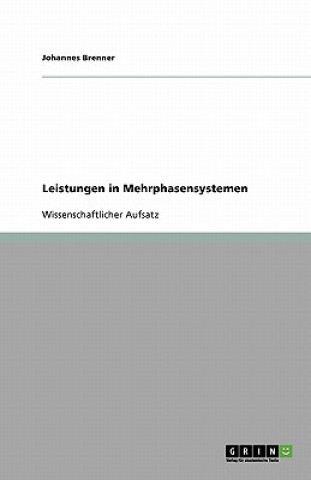 Kniha Leistungen in Mehrphasensystemen Johannes Brenner
