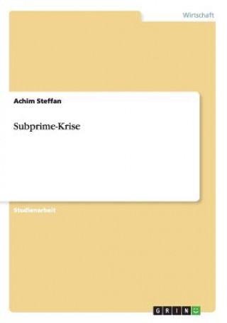 Knjiga Subprime-Krise Achim Steffan