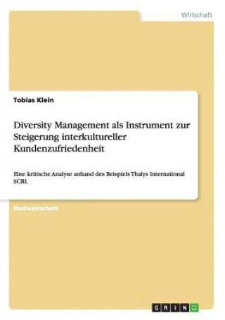 Kniha Diversity Management ALS Instrument Zur Steigerung Interkultureller Kundenzufriedenheit Tobias Klein