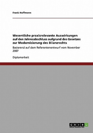 Kniha Wesentliche praxisrelevante Auswirkungen auf den Jahresabschluss aufgrund des Gesetzes zur Modernisierung des Bilanzrechts Frank Hoffmann