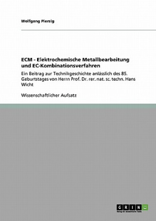 Carte ECM - Elektrochemische Metallbearbeitung und EC-Kombinationsverfahren Wolfgang Piersig