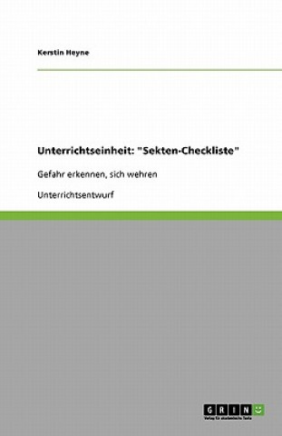 Carte Unterrichtseinheit: "Sekten-Checkliste" Kerstin Heyne