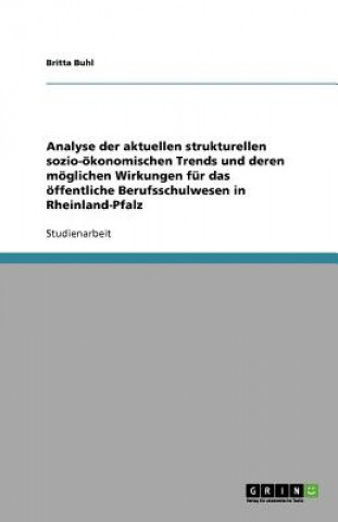 Kniha Analyse der aktuellen strukturellen sozio-oekonomischen Trends und deren moeglichen Wirkungen fur das oeffentliche Berufsschulwesen in Rheinland-Pfalz Britta Buhl