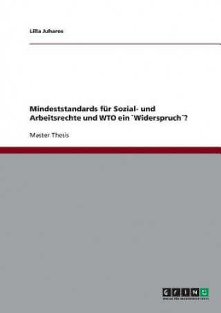 Buch Mindeststandards fur Sozial- und Arbeitsrechte und WTO ein `Widerspruch? Lilla Juharos