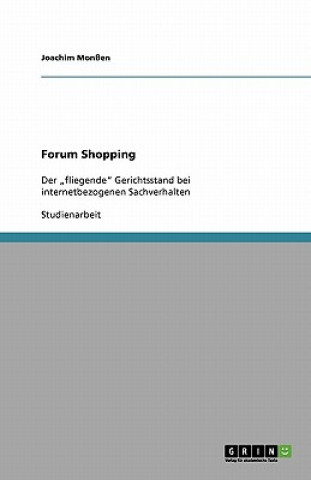 Boek Forum Shopping Joachim Monßen