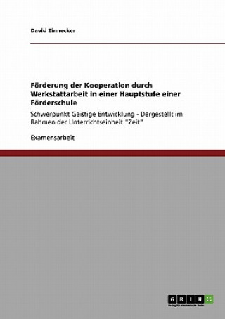 Livre Foerderung der Kooperation durch Werkstattarbeit in einer Hauptstufe einer Foerderschule David Zinnecker