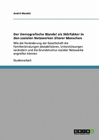 Könyv Demografische Wandel als Stoerfaktor in den sozialen Netzwerken alterer Menschen André Mandel