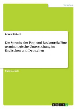 Könyv Sprache der Pop- und Rockmusik Armin Siebert