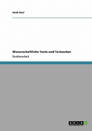 Buch Wissenschaftliche Texte und Textsorten Heidi Nissl