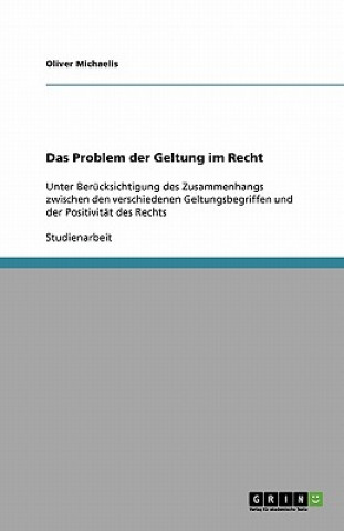 Könyv Das Problem der Geltung im Recht Oliver Michaelis