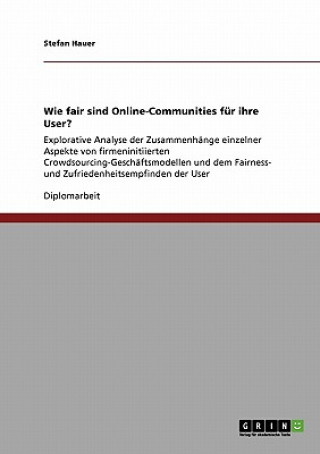 Buch Wie fair sind Online-Communities fur ihre User? Stefan Hauer