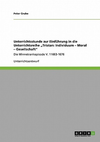 Book Unterrichtsstunde zur Einfuhrung in die Unterrichtsreihe "Tristan Peter Grube