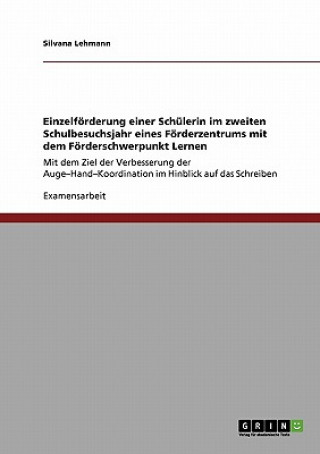 Könyv Einzelfoerderung einer Schulerin im zweiten Schulbesuchsjahr eines Foerderzentrums mit dem Foerderschwerpunkt Lernen Silvana Lehmann