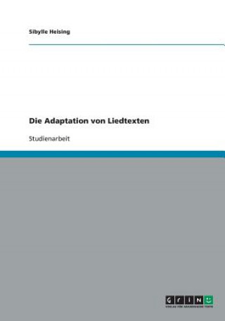 Книга Adaptation von Liedtexten Sibylle Heising