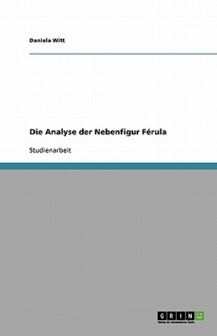 Könyv Analyse der Nebenfigur Ferula Daniela Witt