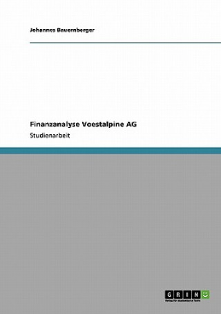 Knjiga Finanzanalyse Voestalpine AG Johannes Bauernberger