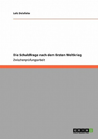 Book Die Schuldfrage nach dem Ersten Weltkrieg Lo