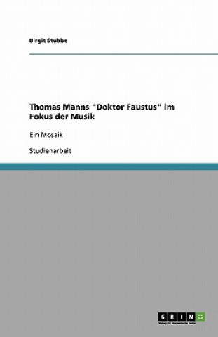 Kniha Thomas Manns "Doktor Faustus" im Fokus der Musik Birgit Stubbe