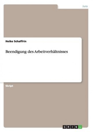 Książka Beendigung des Arbeitverhaltnisses Heike Schaffrin