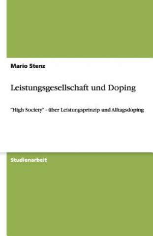 Kniha Leistungsgesellschaft und Doping Mario Stenz