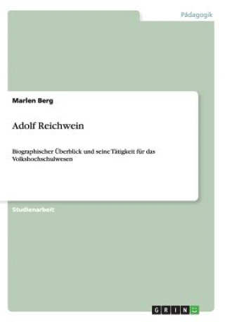 Livro Adolf Reichwein Marlen Berg