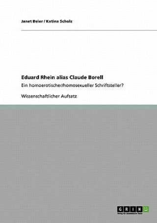 Carte Eduard Rhein alias Claude Borell Janet Beier